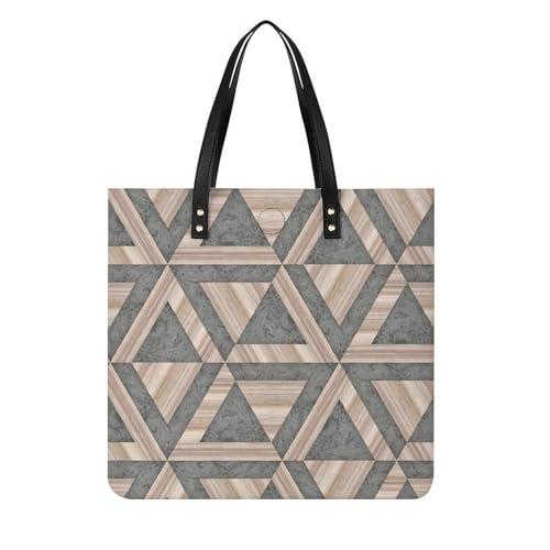 Tote bag pour voyage à motifs triangles | Sac à main femme grand format et sac à bandoulière