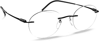 Silhouette Eyeglasses Purist Chassis Rimless 5561 9040 Strong Black