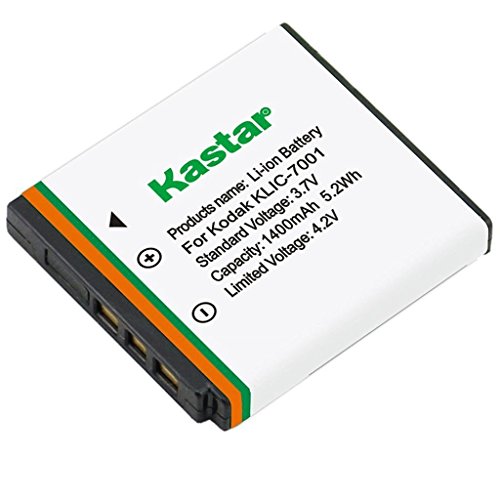 Kastar Battery (1-Pack) for Kodak KLIC-7001 and Kodak EasyShare M320, M340, M341, M753 Zoom, M763, M853 Zoom, M863, M893 is, M1063, M1073 is, V550, V570, V610, V705, V750 Cameras