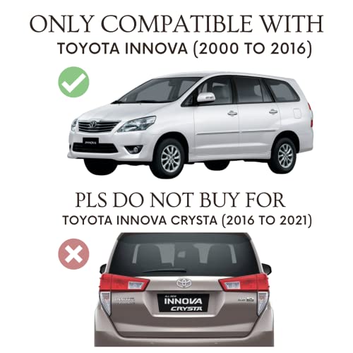 Image of Autofact Magnetic Car Sunshades Compatible with Toyota Innova Old (2004 to 2015) (Set of 4) - Easy Installation, UV Protection, Keeps Car Cool (Front 2 with Zippers, Rear 2 Without Zippers)