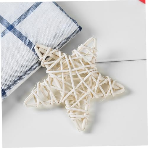 Rotin décoration suspendue blanche x20 pour centre de table de mariage - 5