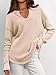 PRETTYGARDEN Womens Spring Fashion 2026 Waffle Knit Long Sleeve Tunic Tops for Women Loose Fit Dressy Casual V Neck Shirts (Beige, Large)
