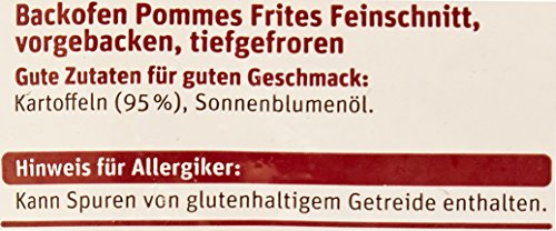 tegut... Backofen Pommes Frites Fine Longs, 1 x 750g (Tiefgefroren)
