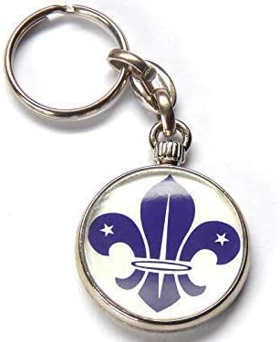 Moody Motorz BOY SCOUTS CREST Quality Chrome Keyring Picture Both Sides