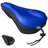 Zacro Gel Bike Seat, Extra Soft Bicycle Seat, Saddle Cushion with Black Water and Dust Resistant Cover, Blue