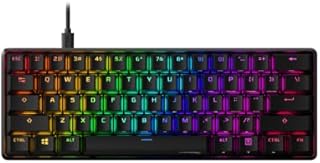 HyperX Alloy Origins 60 - Mechanical Gaming Keyboard - Ultra Compact 60% Form Factor - Tactile Aqua Switch - Double Shot PBT Keycaps - RGB LED Backlit - NGENUITY Software Compatible