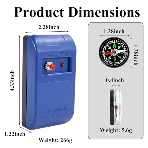 QEES Professional Watch Demagnetizer,Watch Repair Kit, Magnetizer Demagnetizer Tool Mechanical Wristwatch Repair Degaussing with Compass & Watch Cleaning Cloth.Watch Tools Gifts for Men Women Father.
