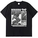 Berserk Guts Camiseta Manga Swordsman Gatsu Sacrifice Zodd Anime Cotton Funny Men Short Sleeve O Neck Tee Shirt Hip Hop Camiseta, Negro , S