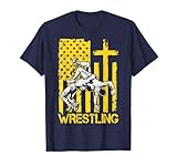 Christian Wrestling Wrestler American USA Flag God Jesus T-Shirt