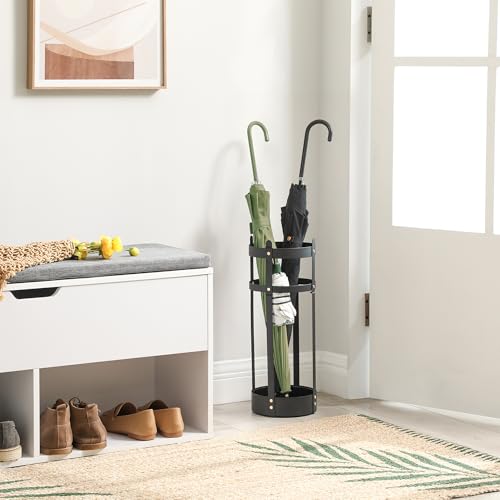 image for SONGMICS Umbrella Stand, Steel Round Umbrella Holder Rack, 6.9 x 6.9 x