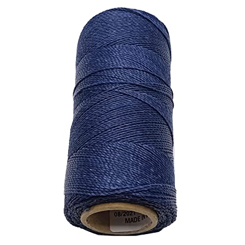 Linhasita Waxed Thread 100 g / 170 m Polyester 1 mm Thick Macrame, 30 Colours navy, Navy Blue, 170 metros / 100 gr - Image 2