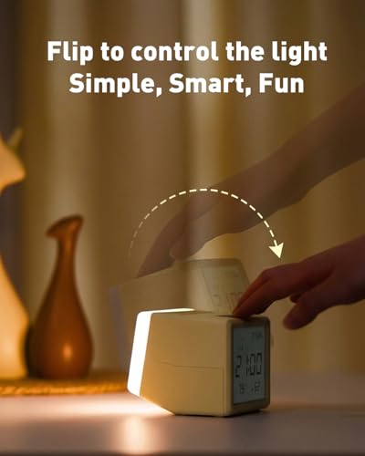 Retro Digital Alarm Clock with Night Light, Temp & Humidity - Image 3