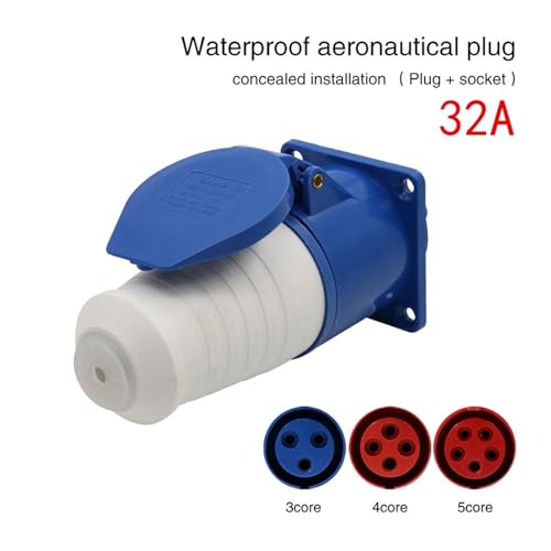 Conector Aéreo Industrial Resistente Al Agua 3-5 Pines 32A miniatura 3
