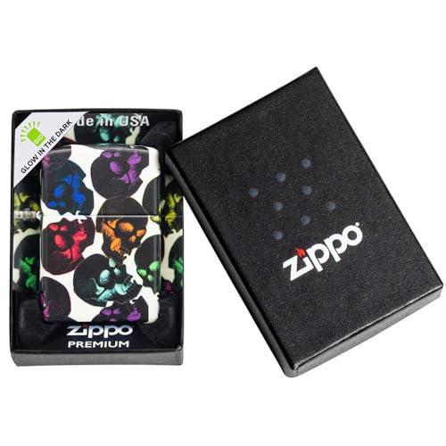 Encendedor Zippo diseño calaveras que brillan en la oscuridad miniatura 2