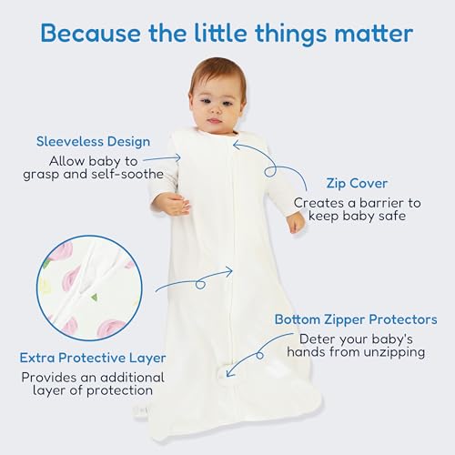 Image of TotAha Sleep Sack 0-6 Months 3-Pack,Stretchy,Buttery Soft Swaddle Transition Sleeping Bag,Light Baby Wearable Blanket with 2-Way Safe Zippers for Boys and Girls, 0.5 TOG