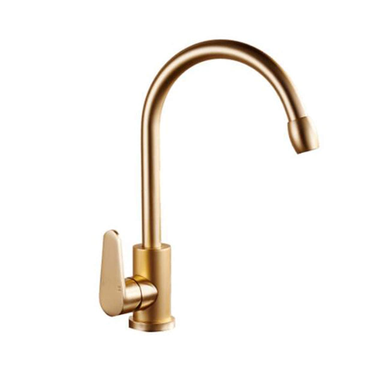 Robinet de cuisine mitigeur évier OKUOKA eau chaude froide finition dorée