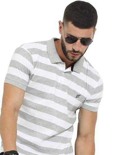 Image of fanideaz Mens Half Sleeve Premium Cotton Stylish Striped Branded Polo T-Shirt for Mens || Polo T Shirt for Men Comfort || Tshirt for Men Stylish Regular fit