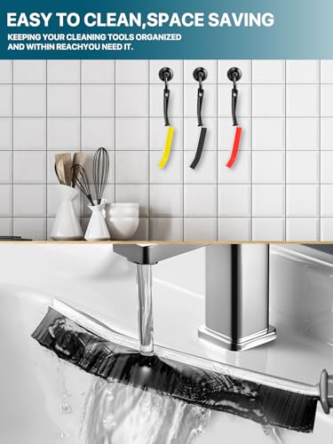 Image of 5Pcs Hard Bristle Crevice Cleaning Brushes,13″ / 9.2″ Crevice Cleaning Brushes for Household Use，Designed for Cleaning Narrow Spaces, Baseboard, Faucets, Grout Cleaner Brush. KOSPRIE