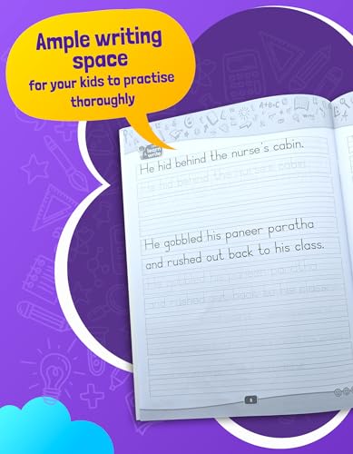 Image of English Handwriting Practice | Normal Font | English Writing Book 3 - Don't Bear the Bully Story Writing for Kids | Build Social Awareness Skills [Paperback] Woodsnipe Publishing House