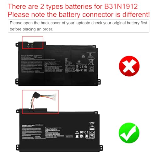 Image of B31N1912 C31N1912 Battery for Asus VivoBook 14 E410M E410MA L410M L410MA E410KA E510MA E510KA F414MA L510MA R522MA E410MA-EK007TS EK087T E410MA-EK991TS E410MA-EK026TS 0B200-03680000 3ICP5 /57 /80