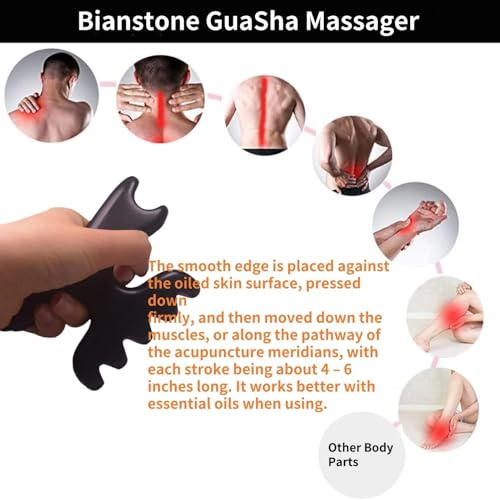 Weiitech W-2404 Gua Sha Massage Tool For Body, Natural Bian Stone Gua Sha Scraping Massager thumb #8