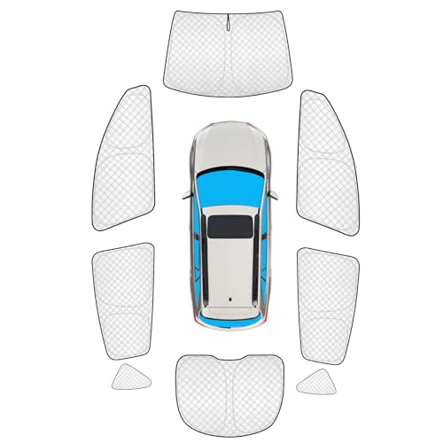 Image of KMF 8pcs Full Window Sun Shades for Subaru Outback Wagon Accessories 2015-2019, Custom Fit Privacy Car Window Covers for Windshield Side Rear, UV Block and Blackout for Camping Outdoor