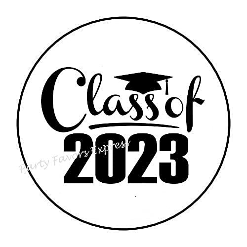 48 Class Of 2023 Envelope Seals Labels Stickers 1.2" Round #TOP14
