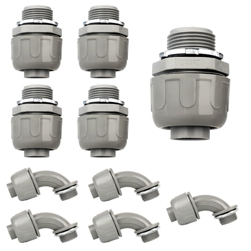 Raccords de conduits étanches en PVC gris 1,9 cm NPT pour protéger vos câbles de l'humidité