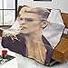 Utdestine David Bowie Couverture polaire pour homme et femme ultra douce en flanelle Sherpa pour canapé, lit toutes saisons 152 x 127 cm