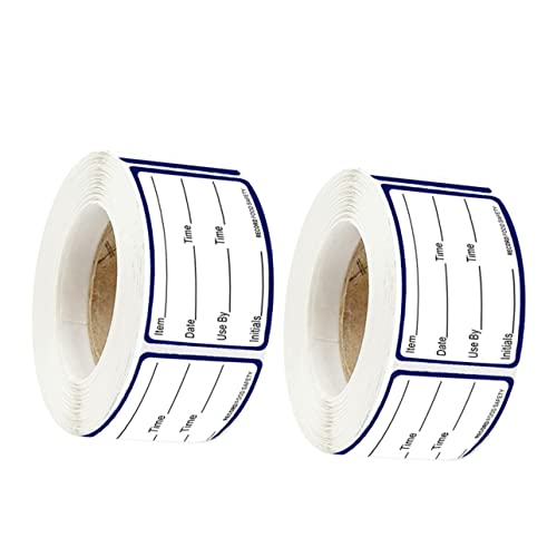 SEWACC 2 Rolls Kitchen Writable Food Date Sticker Food Storage Label Fridge Sticker for Restaurant
