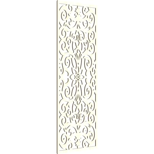 Image of Buel Decorative Pierced Fretwork Wood Wall Panels, 25 3 /8 inchW x 64 3 /8 inchH x 1 /4 inchT, Red Oak