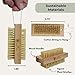 Bamboo Nail Brush (2 Pack), Natural Wooden Double-Sided Scrub Brush with Firm Sisal Bristles, Perfect for Fingernails & Toenails, Eco-Friendly Nail Cleaner for Bathroom & Travel, Durable & Easy to Use