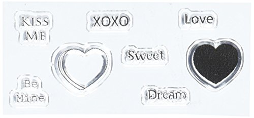 Two Paper Divas - Sellos Transparentes de Goma de 15,2 x 11,4 cm, Corazones de conversación