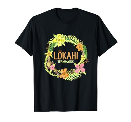 Hawaiian Teamwork Valores Idioma Arte Gráfico Diseño Temático Camiseta