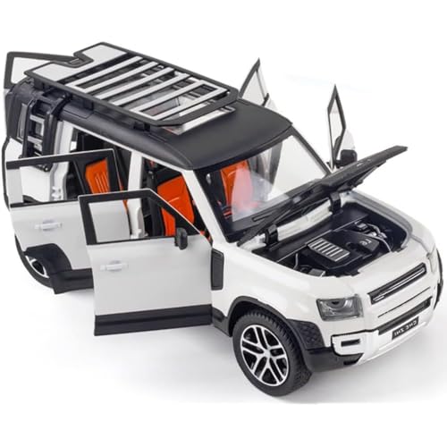 Image of New Defender Toy Car ‎1:24 L Rover Defender Diecast Alloy Metal Pull Back Car with Openable Doors Music Sound and Light Vehicle Toy Cars for Kids Boys (Olive)