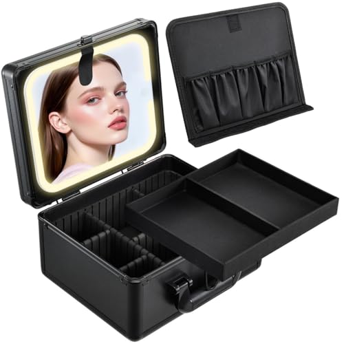 Faquenc Lockable Makeup Train Case