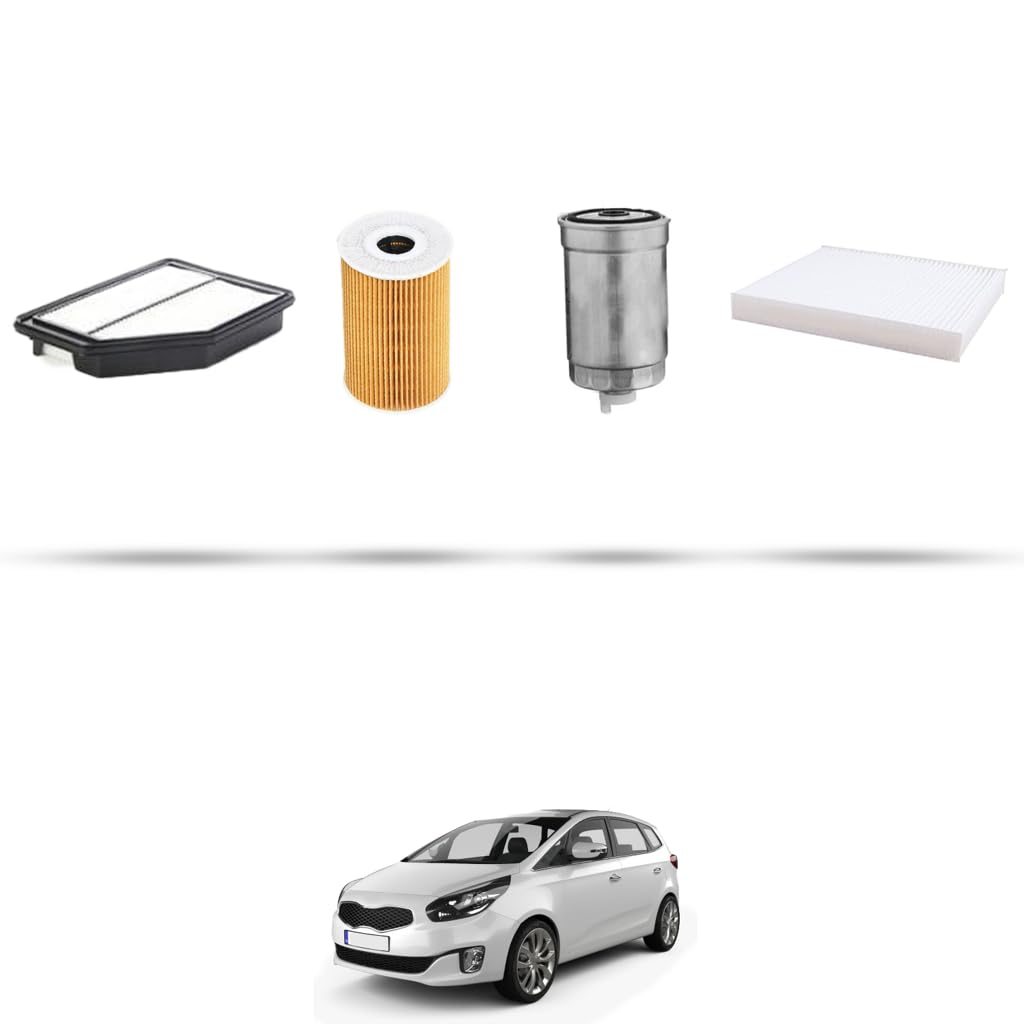 Kit tagliando 4 filtri compatibile con Kia Carens IV 1.7 CRDI 100kw 2015