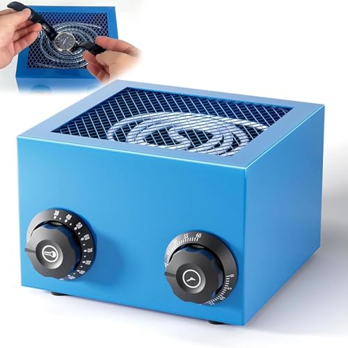 LHQYA Secadora De Relojes Eléctrica, con Ventilador Incorporado, Bajo Nivel De Ruido, Temporizador De 0 a 60 Minutos, Temperatura De 30 a 110 °C, para Piezas De Relojes Y Reparación De Joyas