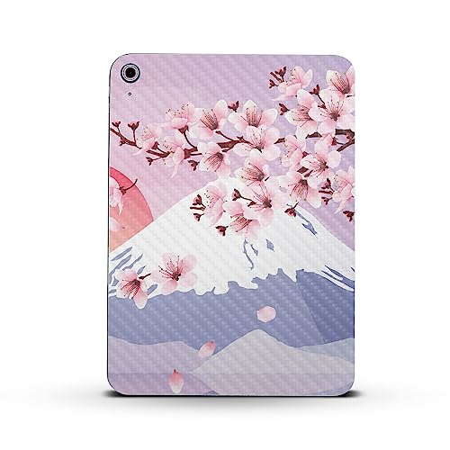 Image of MightySkins Carbon Fiber Skin Compatible with Apple iPad 10.9 inch 10th Gen (2022) Full Wrap Kit - Fuji Sunset | Protective, Durable Textured Carbon Fiber Finish | Easy to Apply | Made in The USA