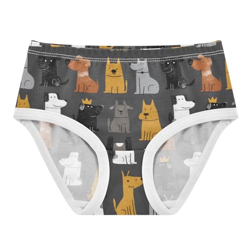 Girls Underwear Soft Cotton Dogs Cartoon Kids Panties in Sizes 2/3t, 4t, 5t, 6 and 8