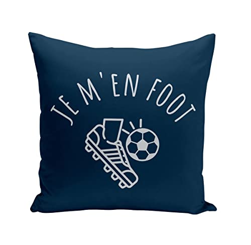 Fabulous Coussin Taie 40 x 40 cm Je m'en Foot Sport Football Ballon Team