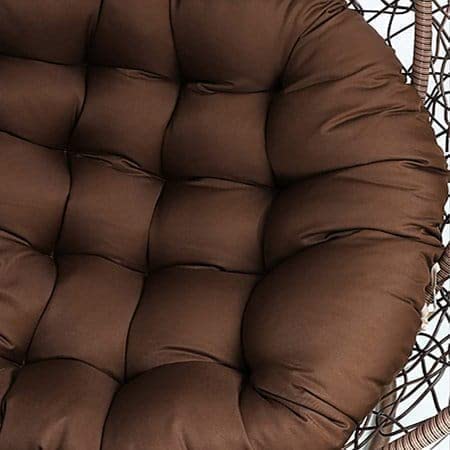 Image of KYNE Round Swing Chair Cushion, Polyester, Outdoor Egg Swing Chair Cushion, Padded Pillow Cushion for Garden Swing, Balcony, Deck (Mahroon1)