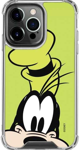 Skinit Clear Phone Case Compatible with iPhone 16 Pro Max - Officially Licensed Disney Friends Goofy Up Close Design