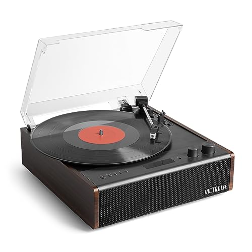 Victrola Eastwood VTA-73-ESP-INT Tourne-disque Bluetooth Signature avec platine à trois vitesses et cartouche Audio-Technica remplaçable | Espresso - Les Beatles, Paul McCartney, John Lennon, RIngo Starr, George Harrison Victrola Eastwood VTA-73-ESP-INT Tourne-disque Bluetooth Signature avec platine à trois vitesses et cartouche Audio-Technica remplaçable | Espresso