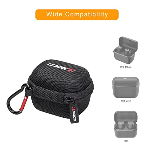 Carrying Case for Sennheiser CX Plus/CX 400BT/ CX True Wireless Earbuds Bluetooth In Ear Headphones by RLSOCO (Case Only)