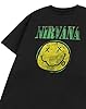Nirvana Kids Black Short-Sleeved T-Shirt | Yellow Logo Graphic Tee for Children | Grunge Music Band Unisex Apparel for Teens | Vintage Style Youth Top | Rock Merchandise Gift #5