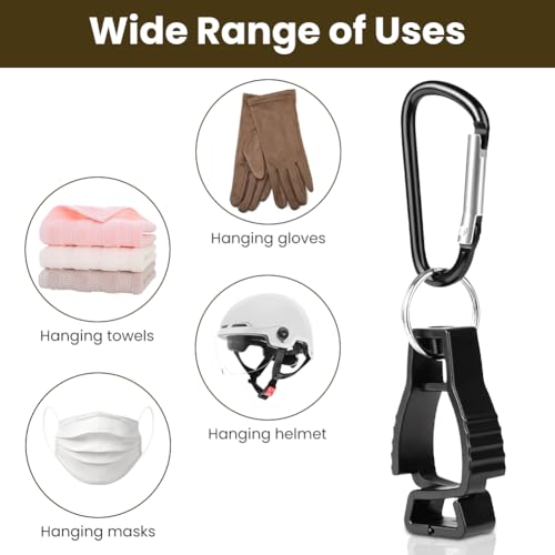 OFFCUP Handschuh Clips Halter, 6 Stück Handschuh Grabber Clip mit Karabiner, Grabber Halter für Arbeitshandschuh Grabber Clip, Handschuhklammern zum Aufhängen von Handschuhen, Handtüchern