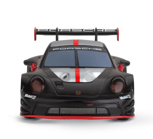 Carrera Hybrid, Porsche 911 GT3 R Black Devil, Maßstab 1:50, Front- und Rücklichter, Bis zu 30 Minuten Rennaction, USB-C-Aufladung in 20 Minuten, Mobile App-Steuerung für maximales Fahrvergnügen