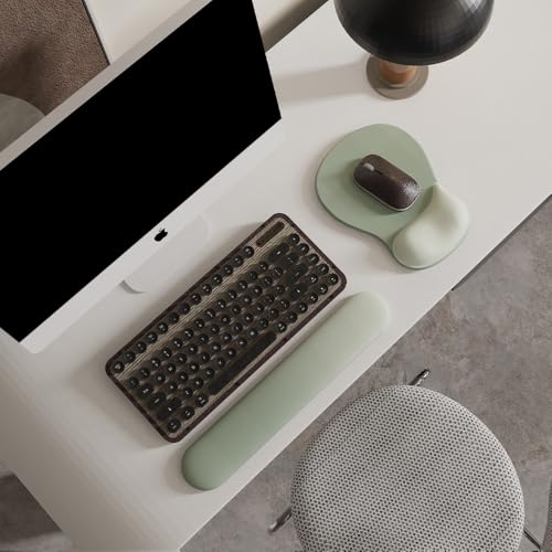 ErgoComfort Gel Wrist Rest Mouse Pad-Ergonomic Office Mousepad with Wrist Support-Non-Slip, Design Desk Accessories Mat for Home&Game Decor (09Minty Set) - ergoComfort Series