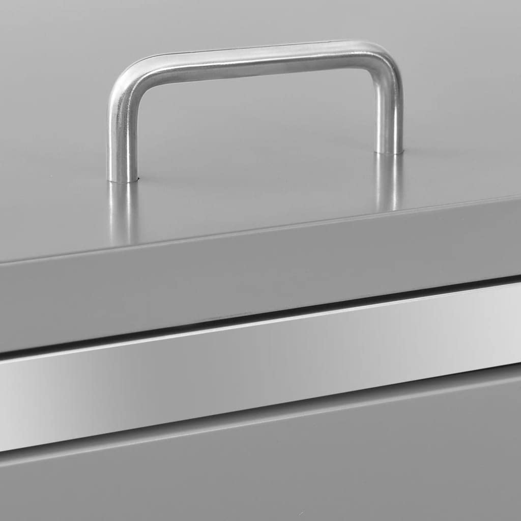 vidaXL Copribidone per Spazzatura Triplo 207x77,5x115 cm in Acciaio Inox